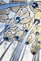 Diptych: "Poppies in gold", 2025, No 2/2